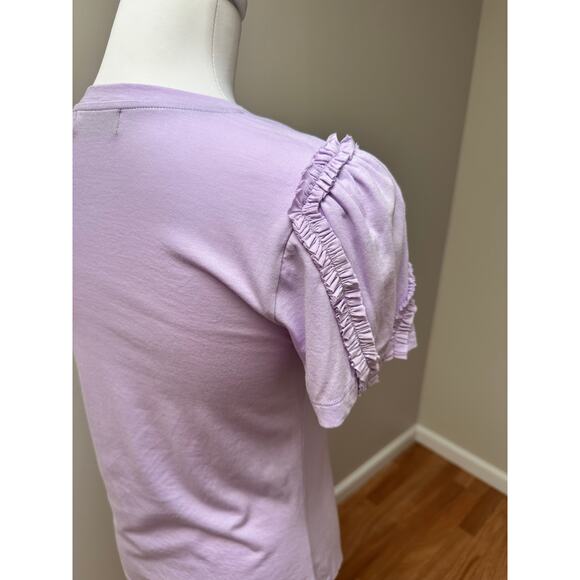Generation Love Nina Ruffle Tee Shirt Lavender size XS - Picture 6 of 6